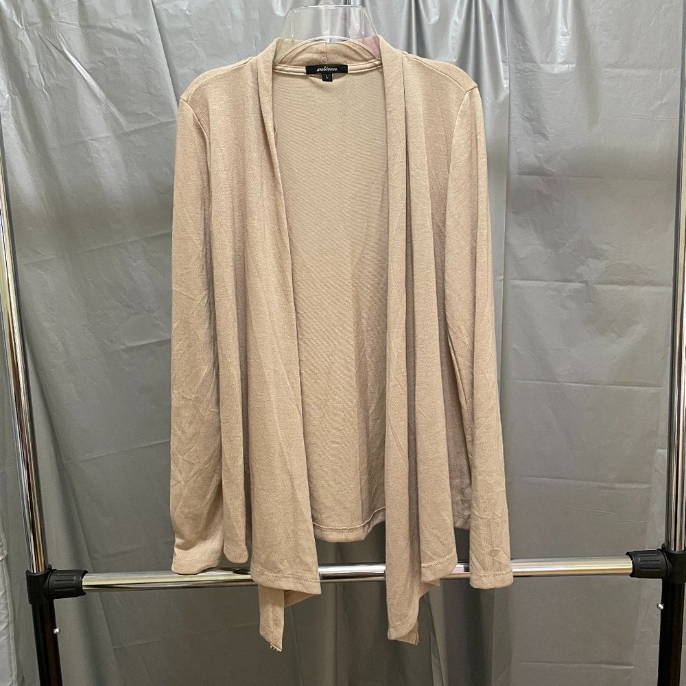Forever 21 (Ambiance) Waterfall Cardigan (Cream/Tan) NEW & UNWORN